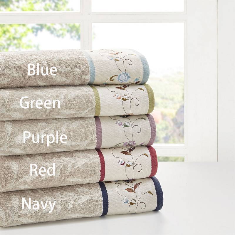 Elegant Embroidered Cotton Towel Set