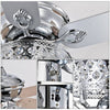Chic Chrome Ceiling Fan with Pull Chain