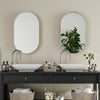 Sleek Oval Mirror Cabinet - Stylish Storage for Your Bathroom