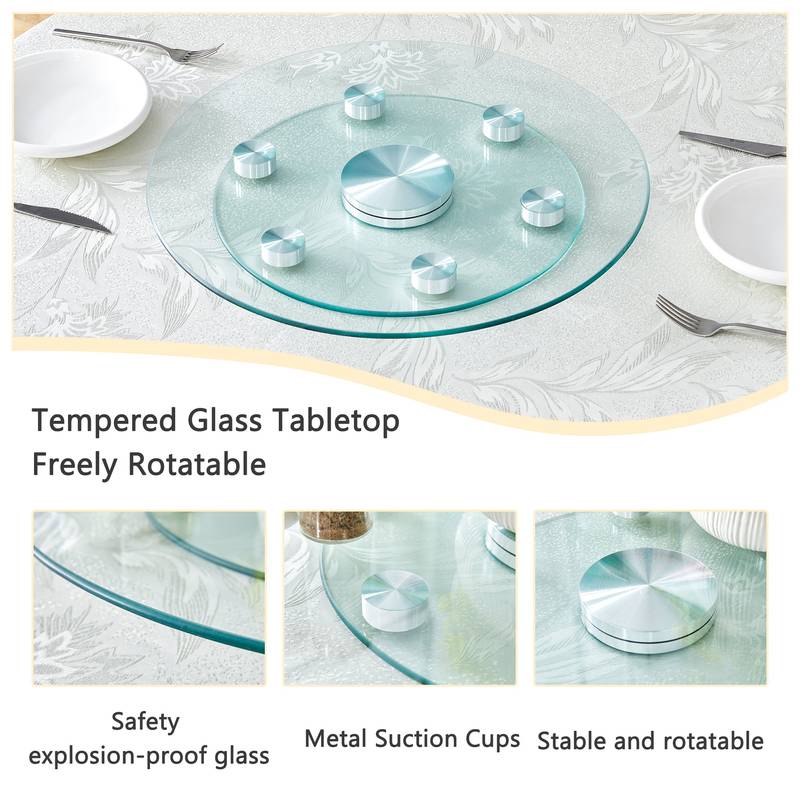 Spin & Store Round Glass Organizer