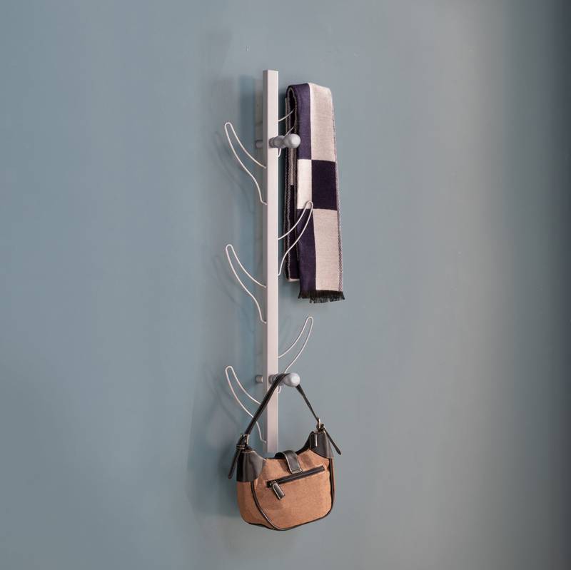 Silver Double-Sided Coat Rack