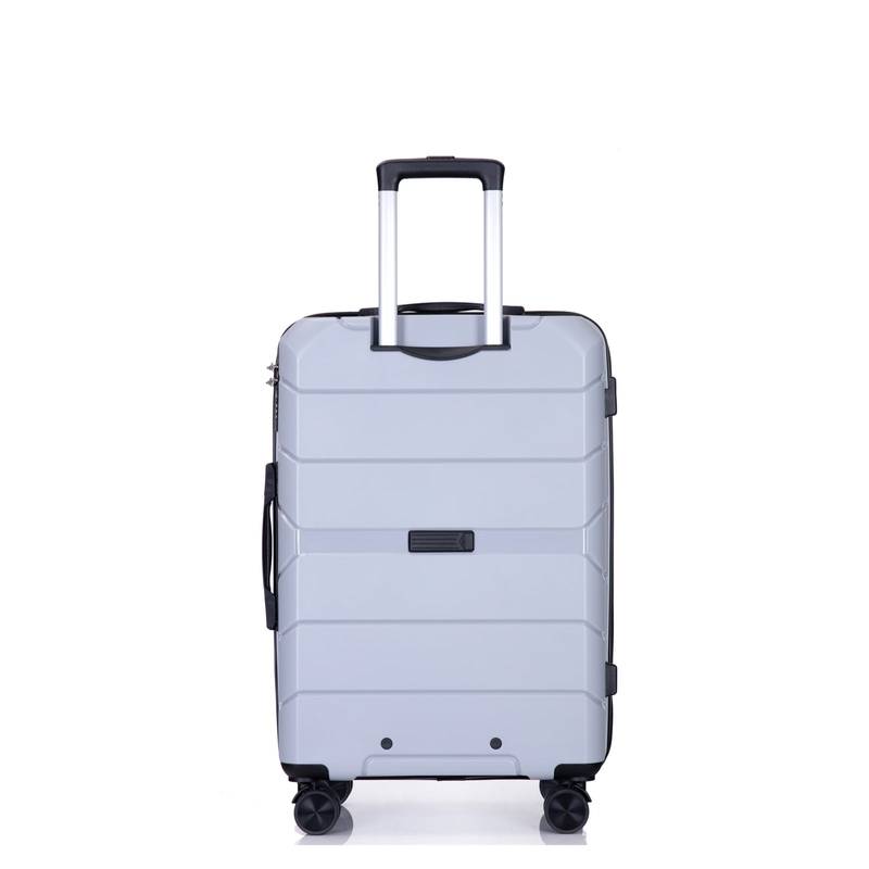 “Silver Spinner Suitcase Trio with TSA Lock”