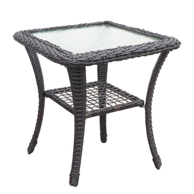 Navy Blue Wicker Rocking Patio Set