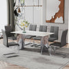 Sleek Marble-Design Dining Table