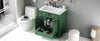 Vintage Green Bathroom Vanity with Soft-Close Storage