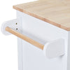 Stylish Kitchen Cart with Wood Top & Easy-Glide Drawers