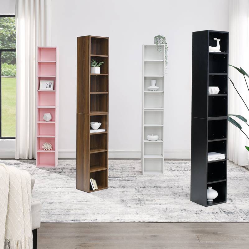 Stylish Media Tower with Adjustable Shelves