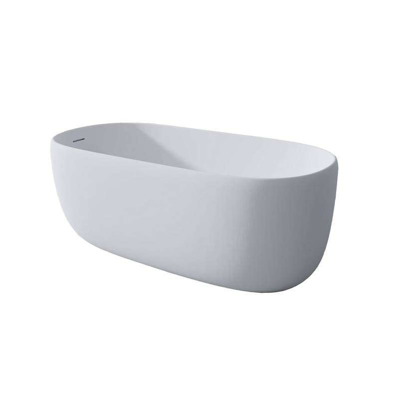 Modern Soaking Bathtub in White