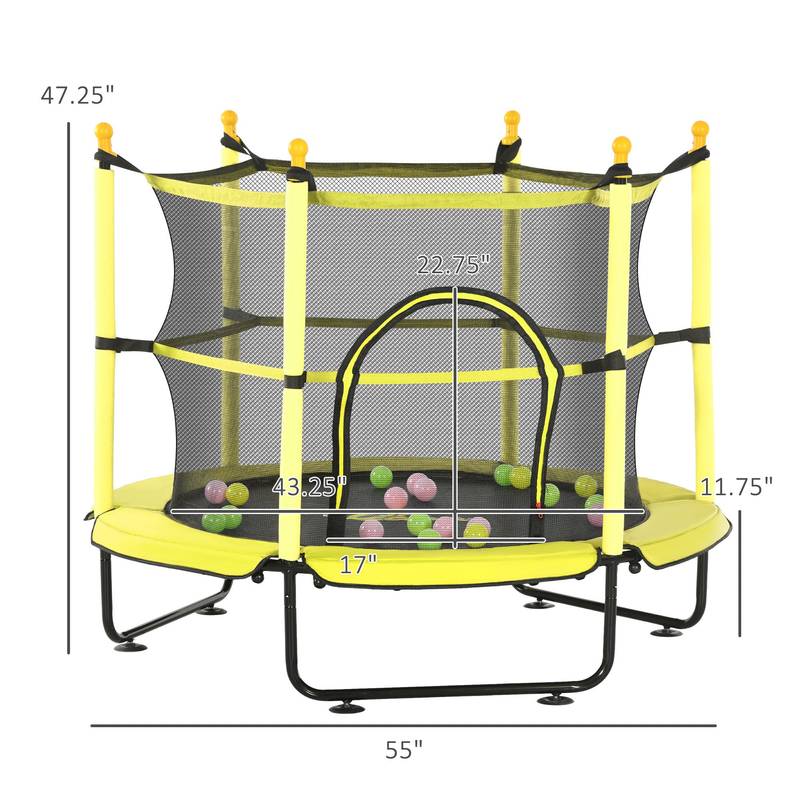 Qaba FunZone Trampoline: Safe Play Adventure for Kids!