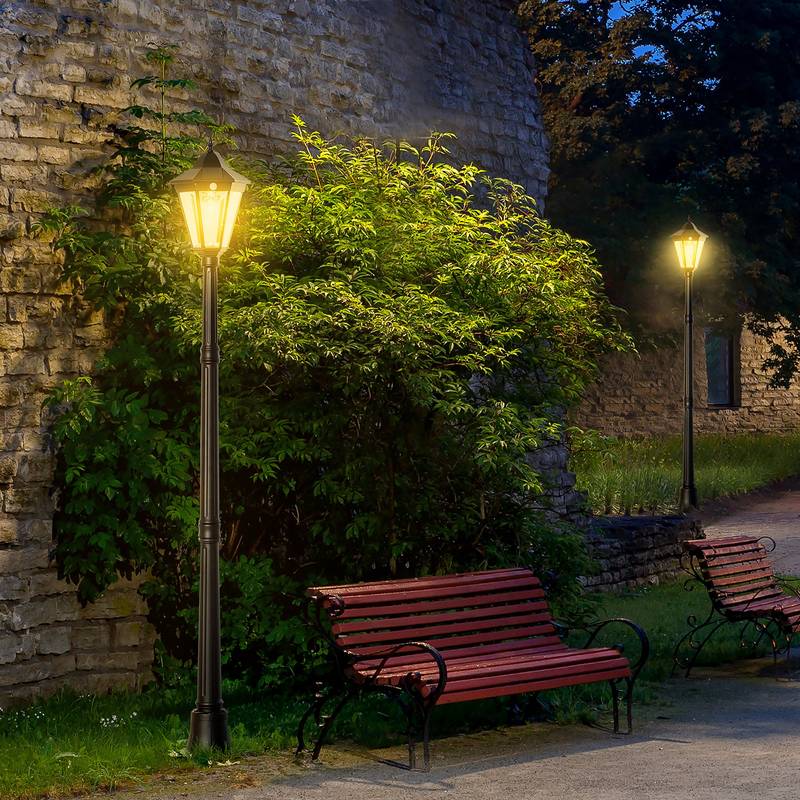 Outsunny Solar Vintage Lamp: Smart, Stylish Lighting for Outdoors!