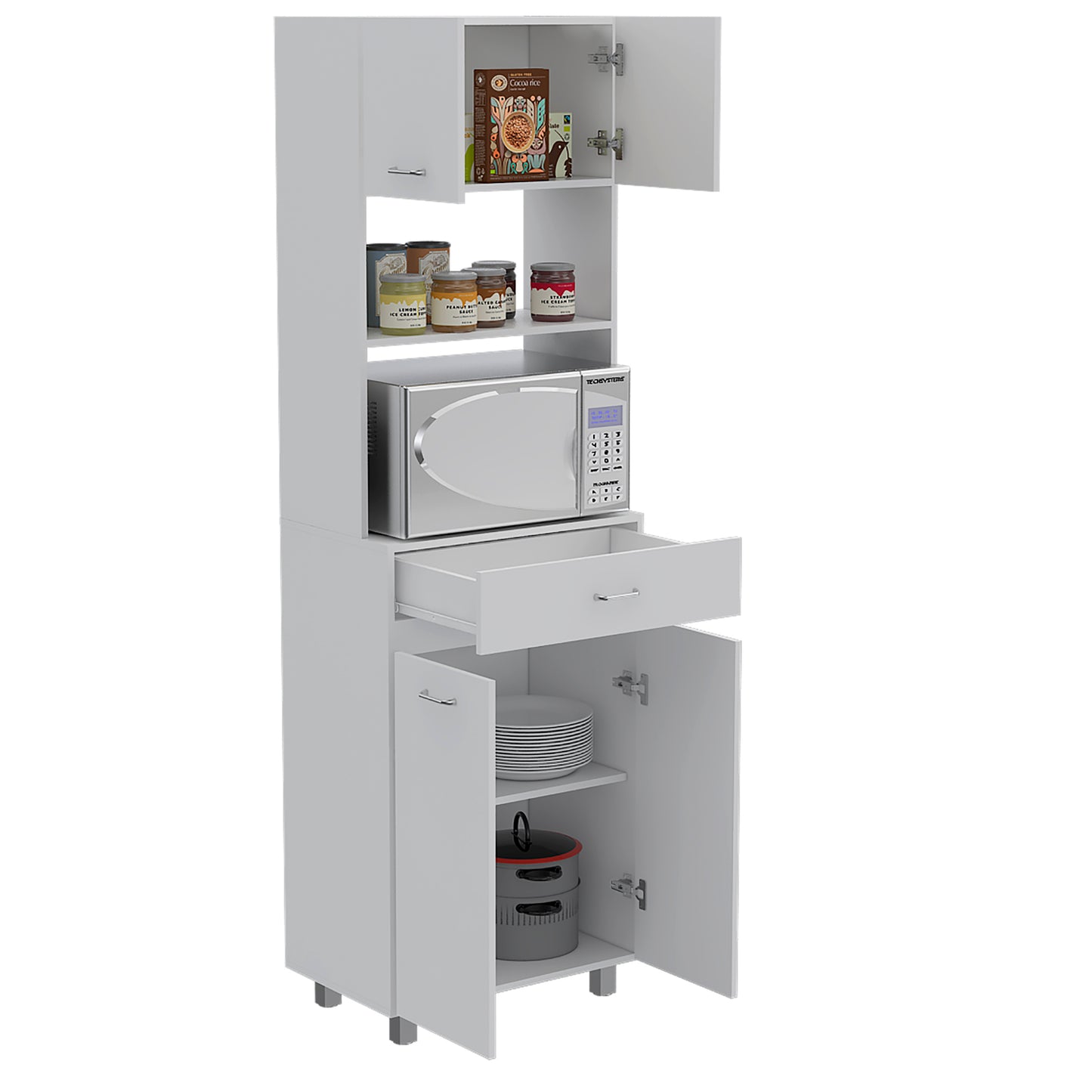 Caribe Microwave Cabinet - White