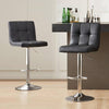 Sleek Swivel Bar Stools - Adjustable Comfort Duo in Black