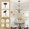 Charming White Wood Chandelier Lights