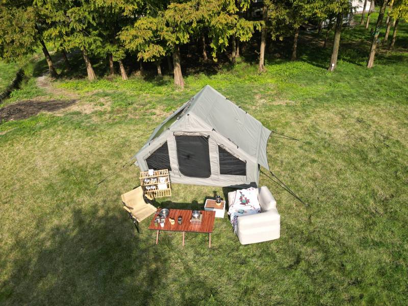 Easy Set-Up Inflatable Camping Tent: The Ultimate All-Weather Glamping Experience!