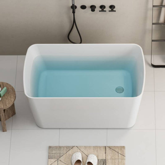 Sleek Square Acrylic Soaking Bathtub