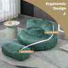 ChillNest Bean Bag Chair with Ottoman - Relax in Style! (Mint Green)