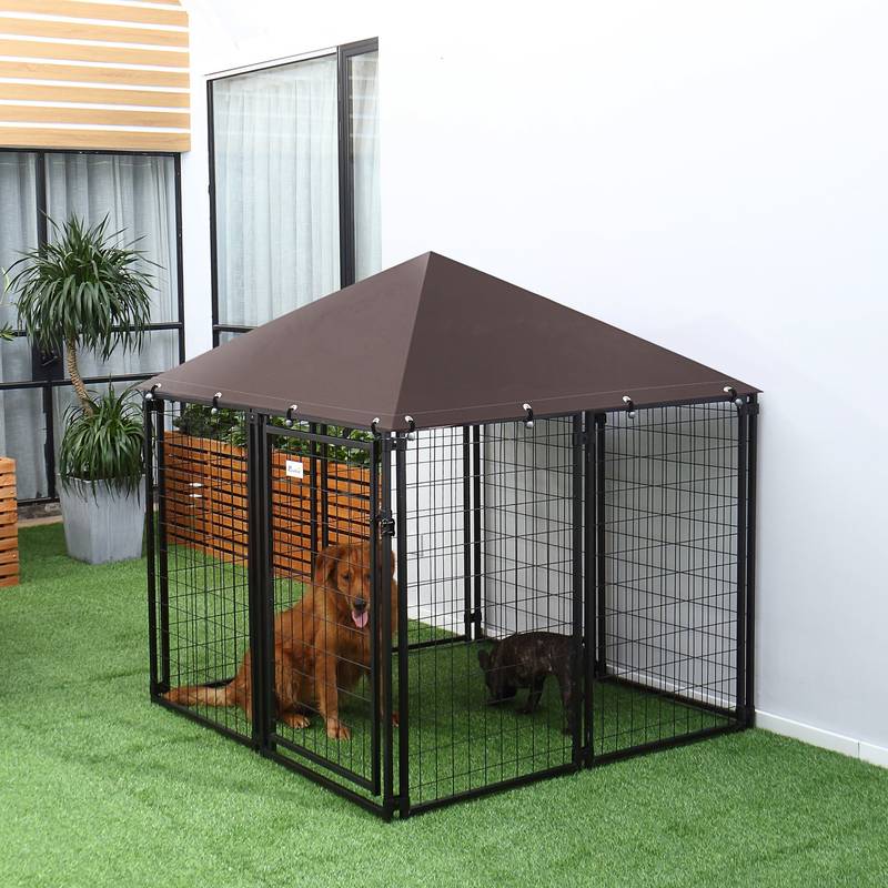 PawHut Outdoor Dog Playpen with Canopy