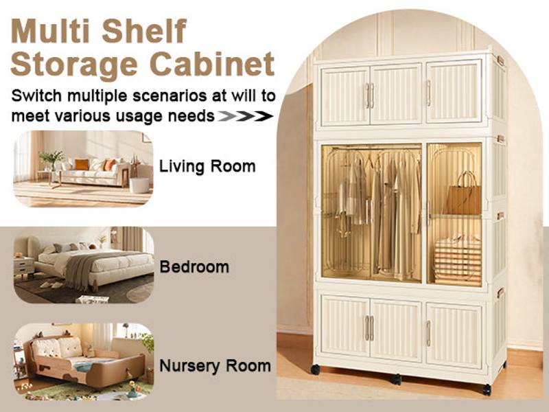 Chic Storage Closet - Portable Wardrobe Organizer