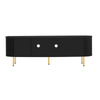 Sleek Black TV Stand with Modern Style and Ample Storage