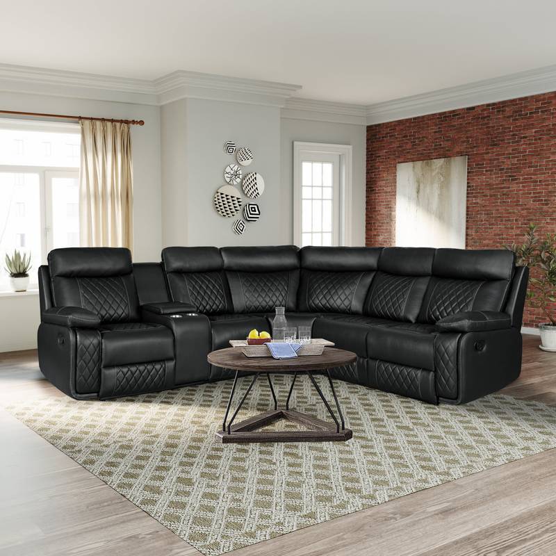 Cozy Recliner Sofa with Cup Holder & Storage