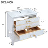 Navy Bliss Bathroom Vanity with Open Storage & Two Drawers