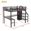 Lofted Adventure Bed with Desk and USB - Perfect for Kids and Teens!