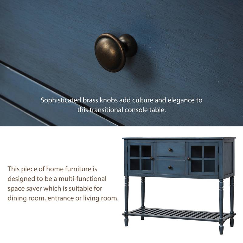 Charming Navy Farmhouse Console Table