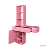 Chic Pink Hair Station with Stylish Storage