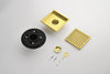 Sleek Square Shower Drain with Removable Grate