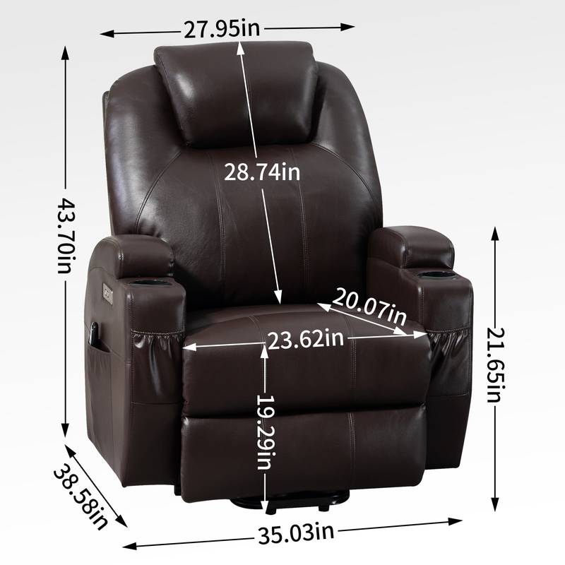 Cozy Lift Recliner with Vibration Massage and Heat for Seniors