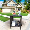 Chic Glass-Top Patio Coffee Table