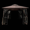 Cozy Garden Gazebo with Mosquito Net and Breezy Double Roof