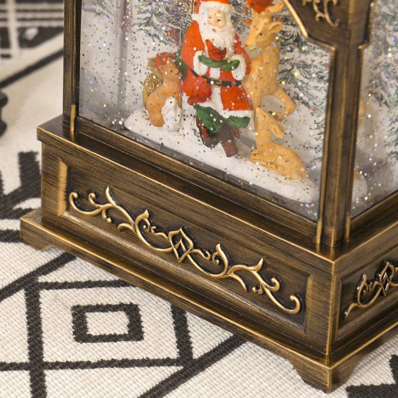 Glittering Holiday Snow Globe Lantern