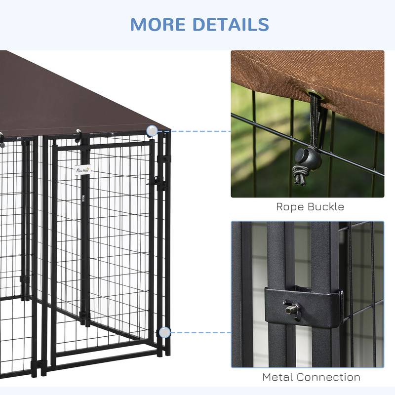 PawHut Outdoor Dog Playpen with Canopy