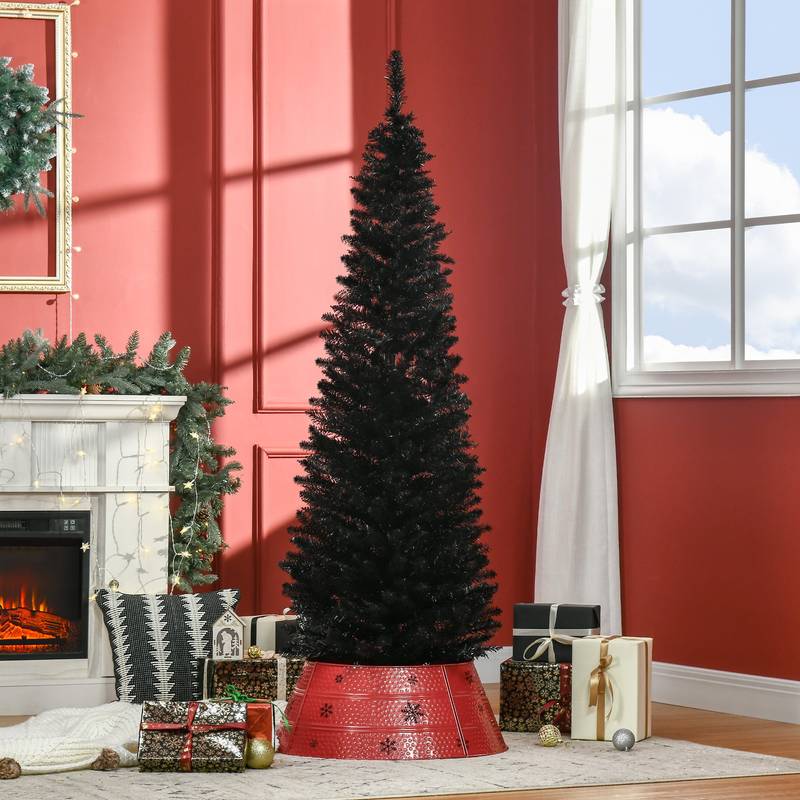 Slim Black Pencil Christmas Tree