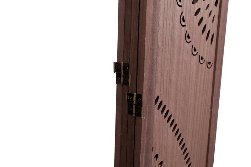 Charming Brown Wood Folding Room Divider
