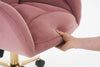 Chic Pink Velvet Swivel Chair with Gold Base