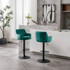 Chic Green Adjustable Bar Stools - Perfect for Kitchen or Pub