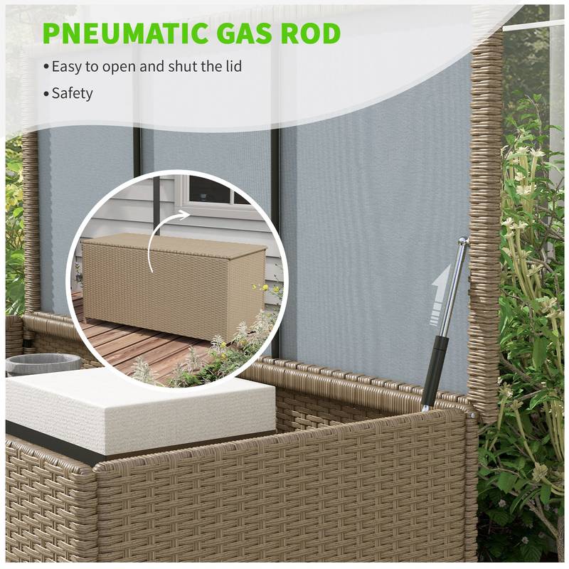 Outsunny Wheeled Outdoor Storage Chest - Perfect for Garden Gear and Pool Toys