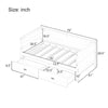 Cozy White Twin Daybed with Storage Drawers