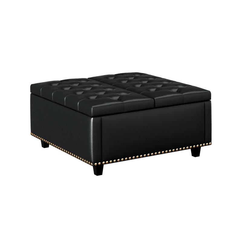 Chic Storage Ottoman with Stylish Footrest