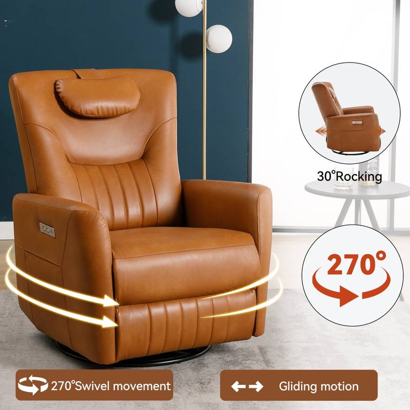 Cozy Comfort Power Recliner with Lumbar Support and USB Charging