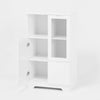 Chic White Glass Door Cabinet