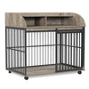 Stylish Sturdy Dog Crate End Table with Storage
