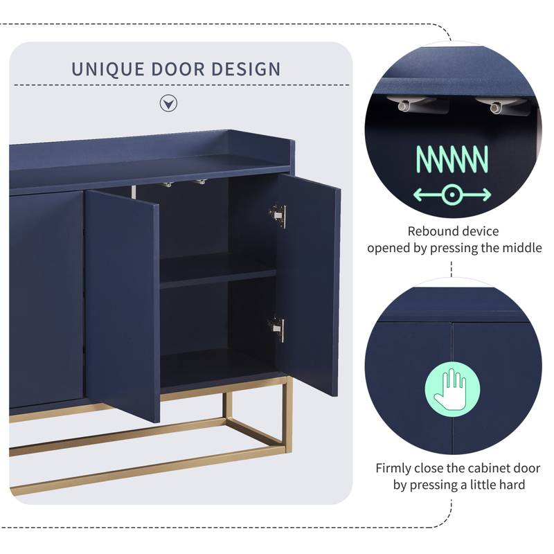 Navy Chic Storage Buffet: Elegant Organization for Your Home