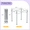 Compact Silver Folding Table Frame