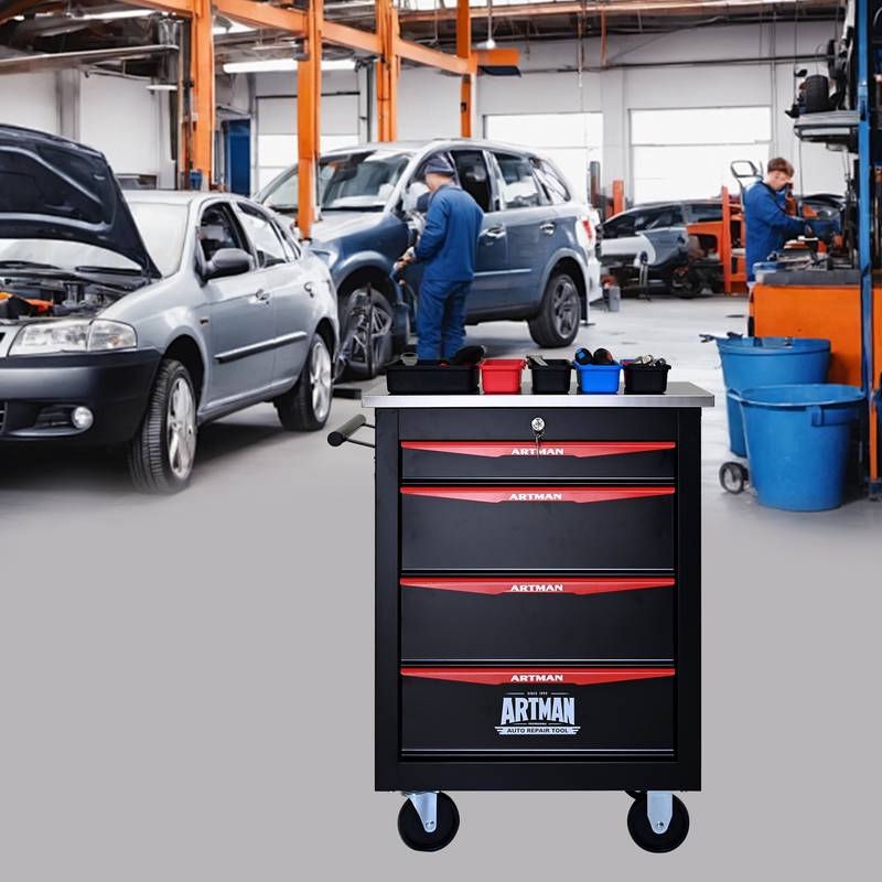 Rolling Tool Cart with Wheels - Stylish Storage for Garage and Workshop