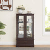 Radiant Cherry Display Cabinet with Adjustable Shelves