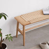 Cozy Woven Oak Bench