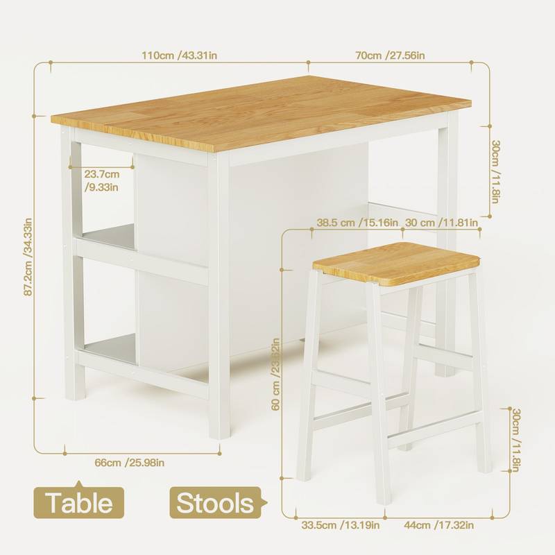 Charming Rustic Dining Set for Two